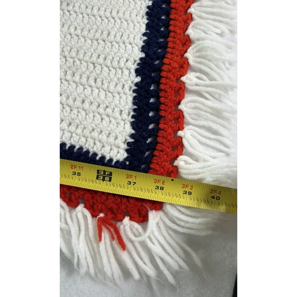 Hand Knitted Raggedy Ann & Andy Crib Blanket Afghan 3D 38